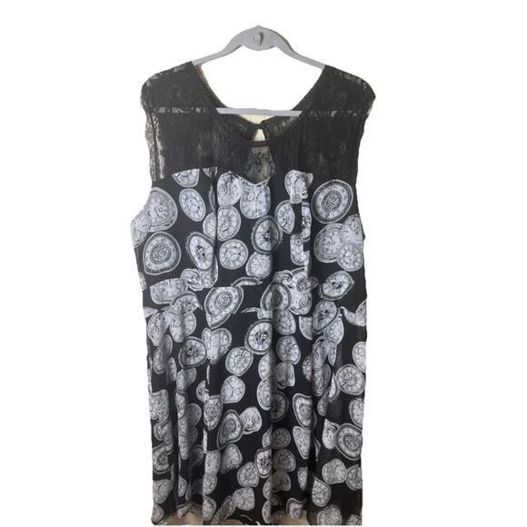 Tripp NYC Size 4X Plus 22 24 Clocks Black Lace Steampunk Dress Goth Whimsygoth - Picture 3 of 10